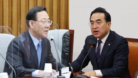 주호영 국민의힘 원내대표 -박홍근 더불어민주당 원내대표<연합뉴스>